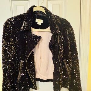 Maeve Black Sequin Blazer